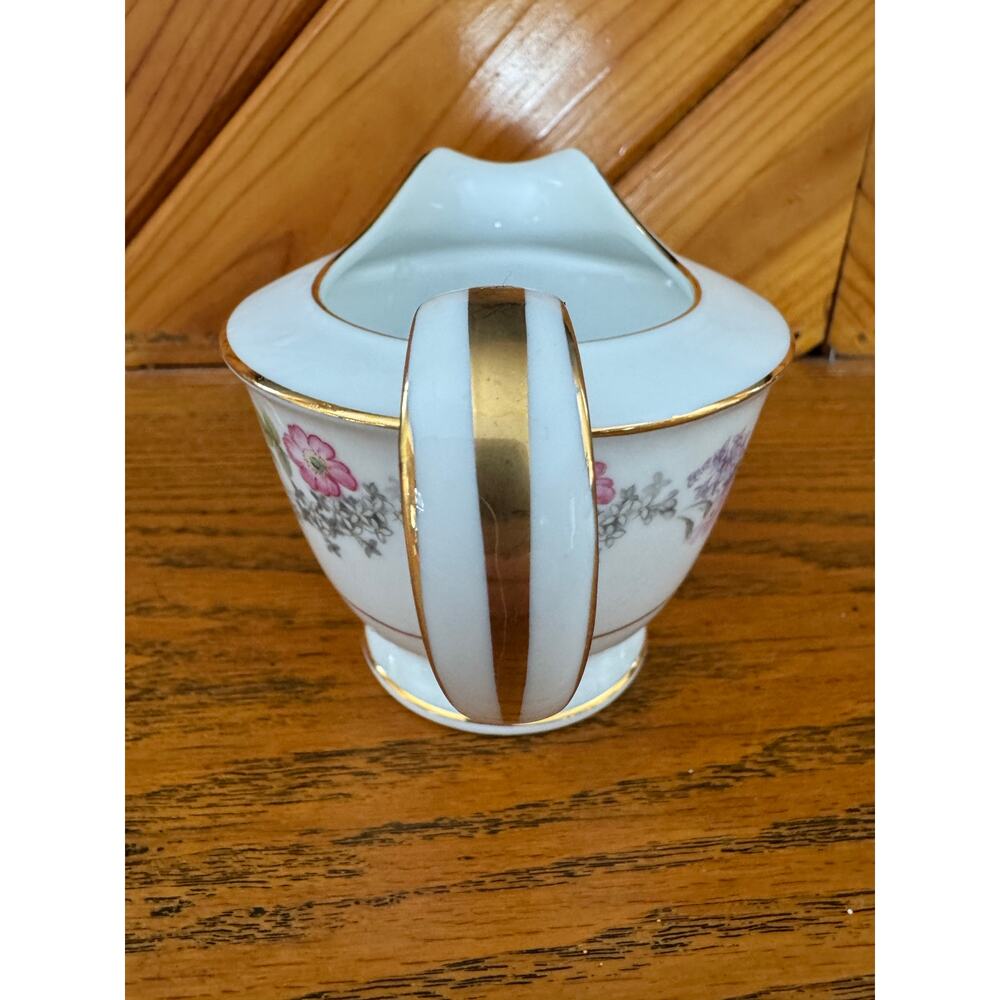 Vintage Noritake Roselane 5147 Creamer Floral Gold Trim Japan Porcelain Creamer - Picture 9 of 9